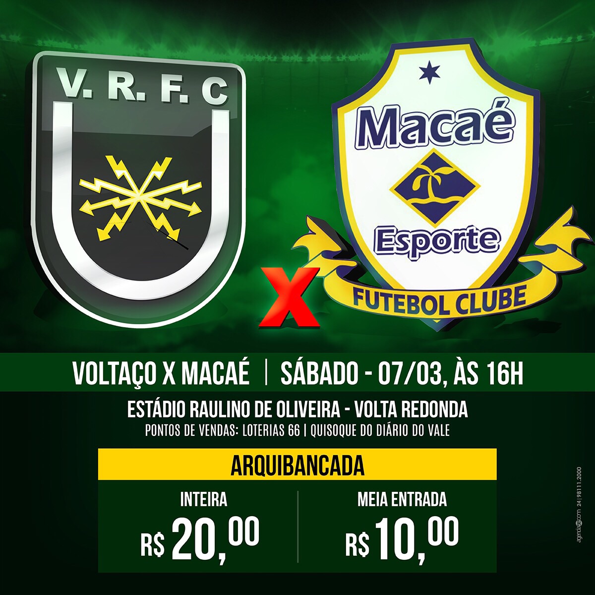 Ingressos para Volta Redonda x Macaé começam a ser vendidos