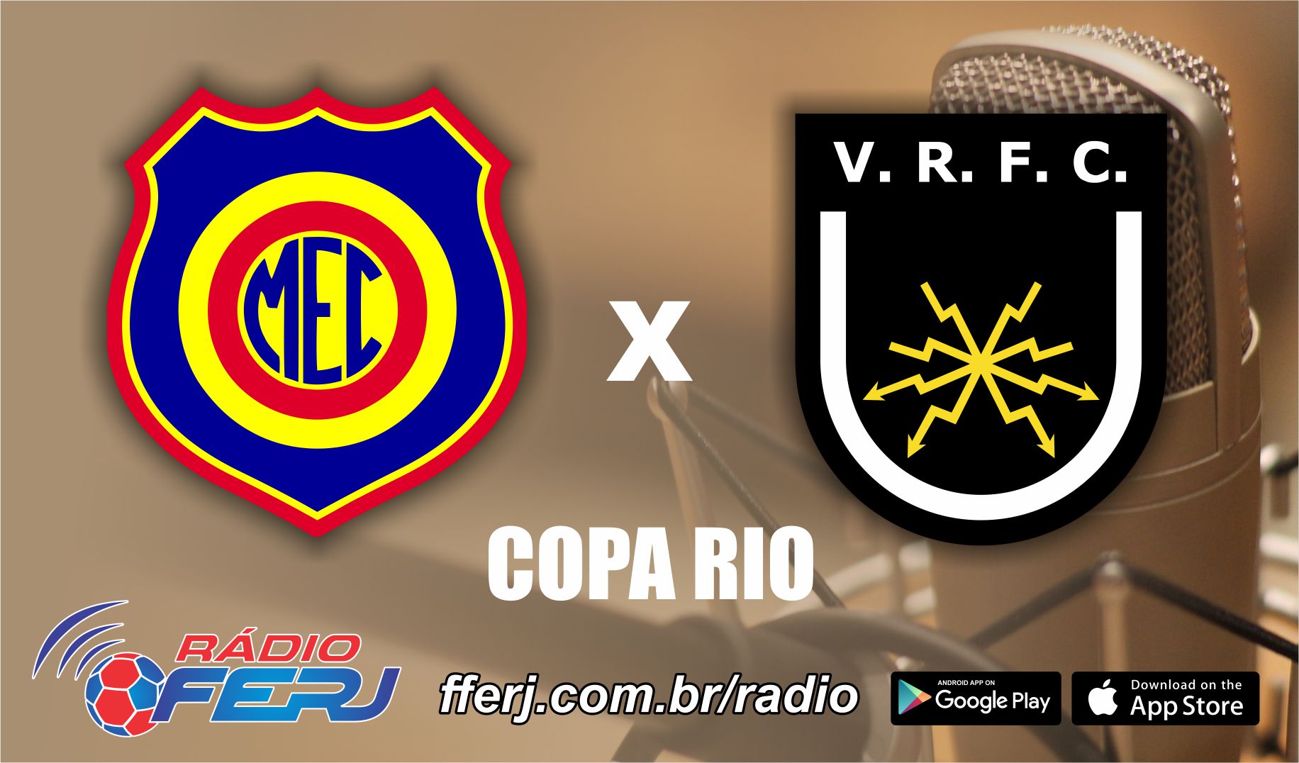 Rádio FERJ transmite Madureira x Volta Redonda, pela 1ª rodada da Copa Rio