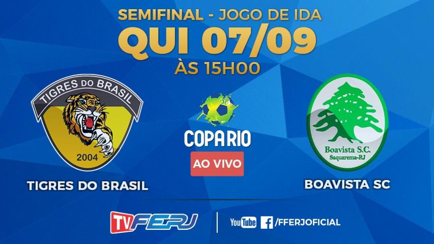 TV FERJ transmite Tigres do Brasil x Boavista, pela semifinal da Copa Rio