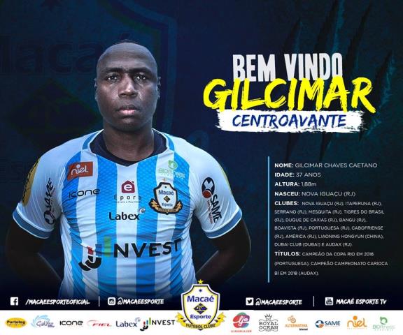 Macaé anuncia o centroavante Gilcimar