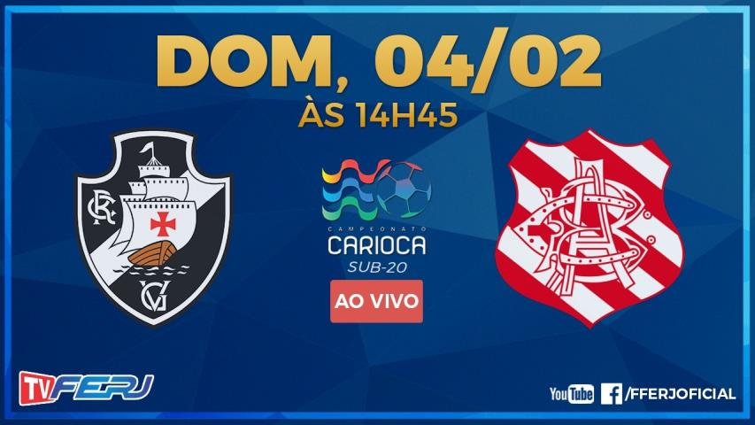 Sub-20: TV FERJ transmite Vasco x Bangu