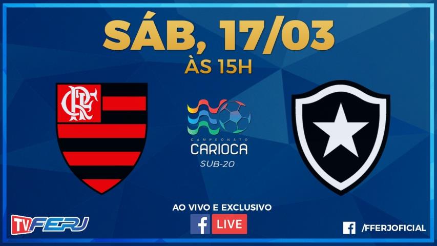 AO VIVO: Flamengo x Botafogo pelo Carioca Sub-20 na TV FERJ