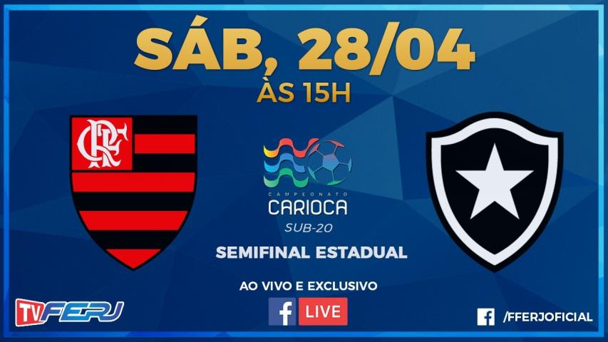 Ao vivo: Flamengo x Botafogo pela semifinal do Carioca Sub20, ao vivo na TV FERJ