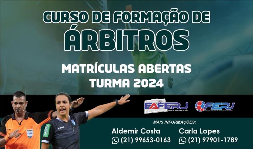 Curso de Árbitros - Turma 2024: Matrículas Abertas